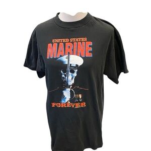 United States Marine Forever Black Tee